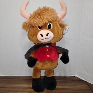 Highland Cow in Vampire Costume Porch Greeter 20" - Celebrate Halloween NWT